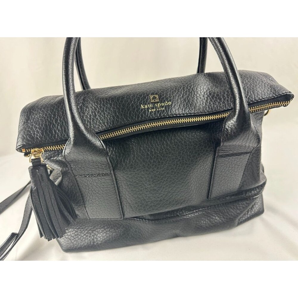 Kate Spade Southport Avenue Carmen Black Pebbled Cow Leather purse Crossbody Bag